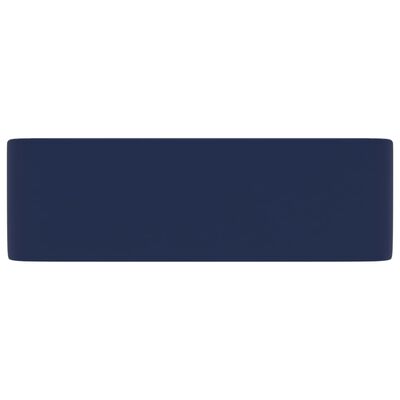 vidaXL Luxusní umyvadlo matné tmavě modré 41 x 30 x 12 cm keramické