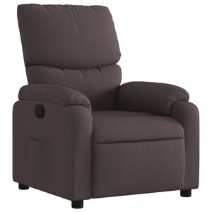 vidaXL Polohovac&iacute; křeslo tmavě hněd&eacute; textil