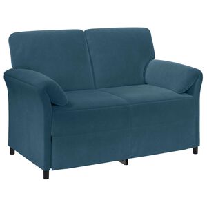 vidaXL Sofa pro dvě osoby Modr&aacute; 138 x 83 x 95 cm Samet