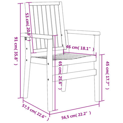 vidaXL Stohovatelné zahradní židle 4 ks 56,5x57,5x91 cm masivní teak