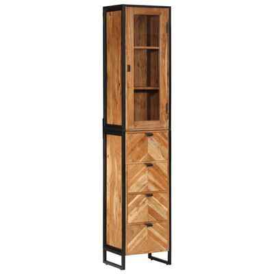 vidaXL Koupelnová skříňka 40x27x190 cm železo a masivní akáciové dřevo