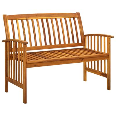 vidaXL Zahradní lavice s poduškou 119 cm masivní akáciové dřevo