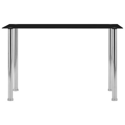 vidaXL Jídelní stůl černý 120 x 60 x 75 cm tvrzené sklo