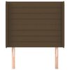 vidaXL Čelo postele typu u&scaron;&aacute;k tmavě hněd&eacute; 93x16x118/128 cm textil