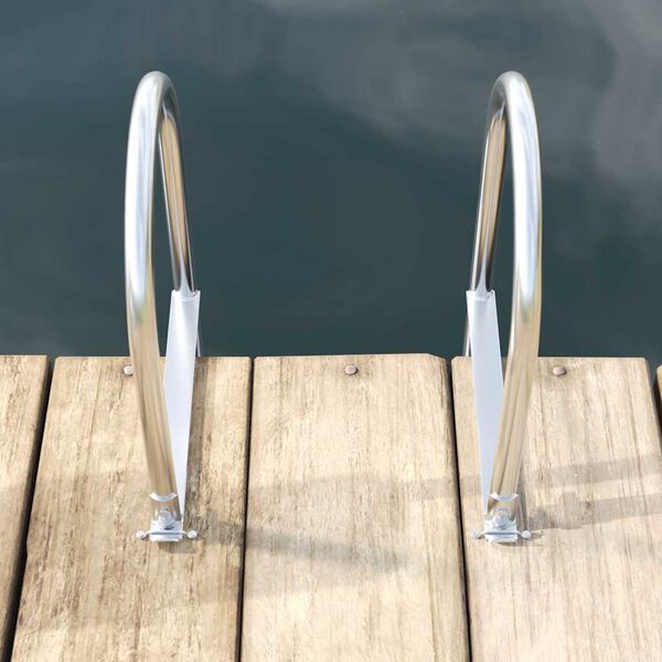 vidaXL 4stupňov&yacute; př&iacute;stavn&iacute; žebř&iacute;k Stř&iacute;brn&aacute; 45 &times;11,5 &times;162 cm Hlin&iacute;k