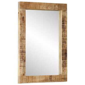 vidaXL Zrcadlo 70 x 50 cm masivn&iacute; mangovn&iacute;kov&eacute; dřevo a sklo