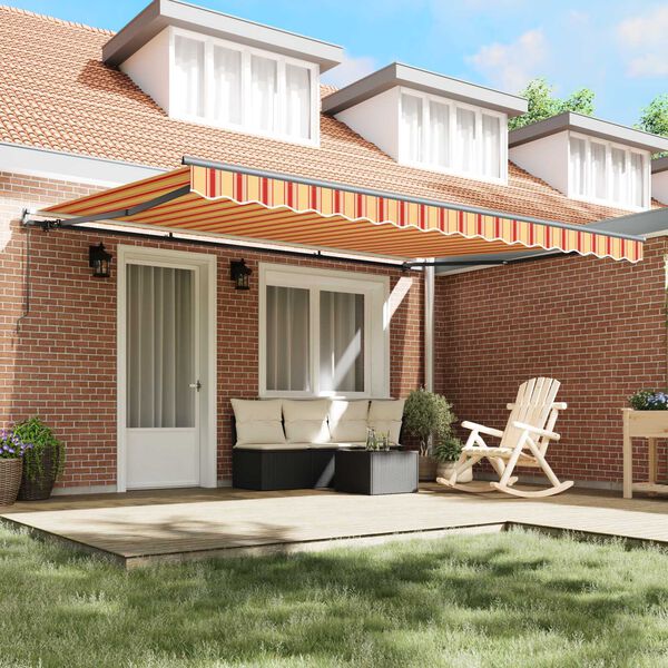 vidaXL Budsorovateln&eacute; zastře&scaron;en&iacute; Žlut&aacute; a oranžov&aacute; 450 &times; 350 cm