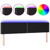 vidaXL Čelo postele s LED čern&eacute; 160x5x78/88 cm textil