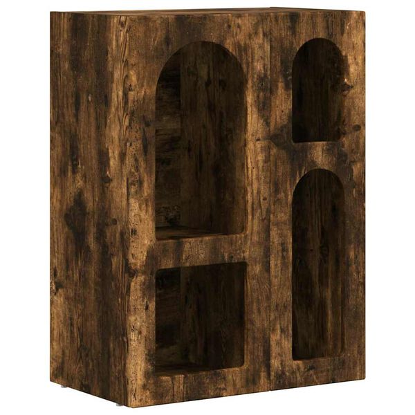 vidaXL Serv&iacute;rovac&iacute; skř&iacute;ň Kouřov&yacute; dub 59 x 35 x 80.5 cm