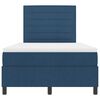 vidaXL Postel s boxspringem s matrac&iacute; s LED Modr&aacute; 120 x 200 cm textil
