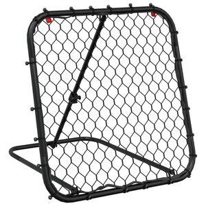vidaXL Fotbalov&yacute; rebounder nastaviteln&yacute; čern&yacute; 84 x 73 x 60&ndash;80 cm ocel