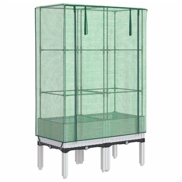 vidaXL Vyv&yacute;&scaron;en&yacute; z&aacute;hon se sklen&iacute;kem ratanov&yacute; vzhled 80 x 40 x 140 cm