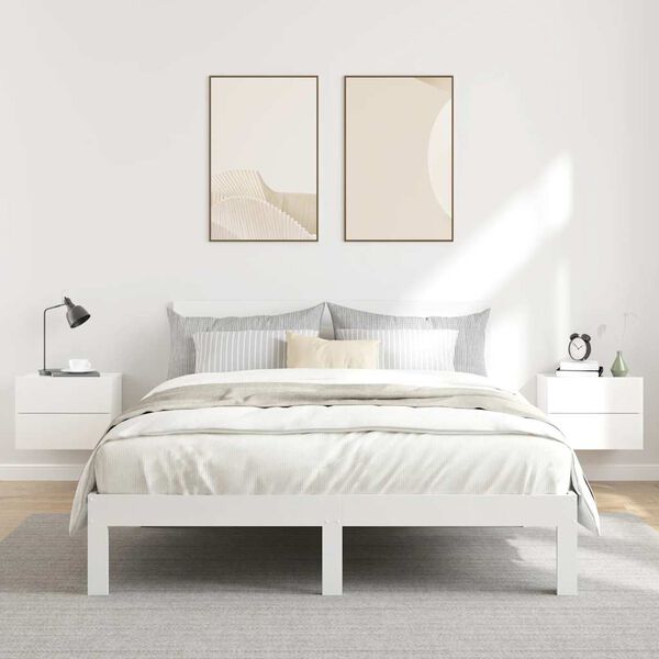 vidaXL Noční stolky 2 ks bílé vysoký lesk 40x30x30 cm kompozitní dřevo