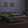 vidaXL Box spring postel s matrac&iacute; a LED zelen&aacute; 160x200 cm textil