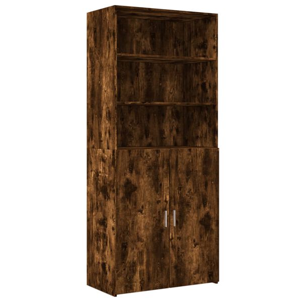 vidaXL Skříň highboard kouřový dub 80 x 42,5 x 185 cm kompozitní dřevo
