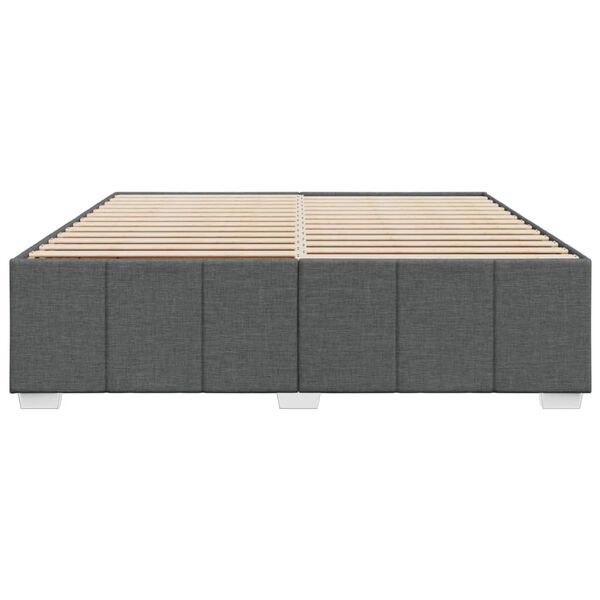 vidaXL R&aacute;m postele bez matrace tmavě &scaron;ed&yacute; 180 x 200 cm textil