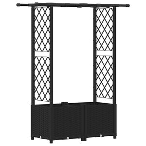 vidaXL Vyv&yacute;&scaron;en&yacute; z&aacute;hon s trel&aacute;ž&iacute; a střechou Čern&aacute; 124,5 x 40 x 136 cm