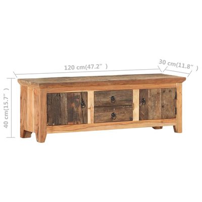 vidaXL TV stolek 120 x 30 x 40 cm masivní akácie a recyklované dřevo