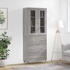 vidaXL Skř&iacute;ň highboard &scaron;ed&aacute; sonoma 69,5 x 34 x 180 cm kompozitn&iacute; dřevo
