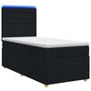 vidaXL Postel boxspring s matrac&iacute; s LED p&aacute;sky Čern&aacute; 80 x 200 cm Textil