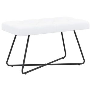 vidaXL Lavice s knofl&iacute;kov&yacute;m pro&scaron;&iacute;v&aacute;n&iacute;m B&iacute;l&aacute; 80 x 40 x 46 cm Textil