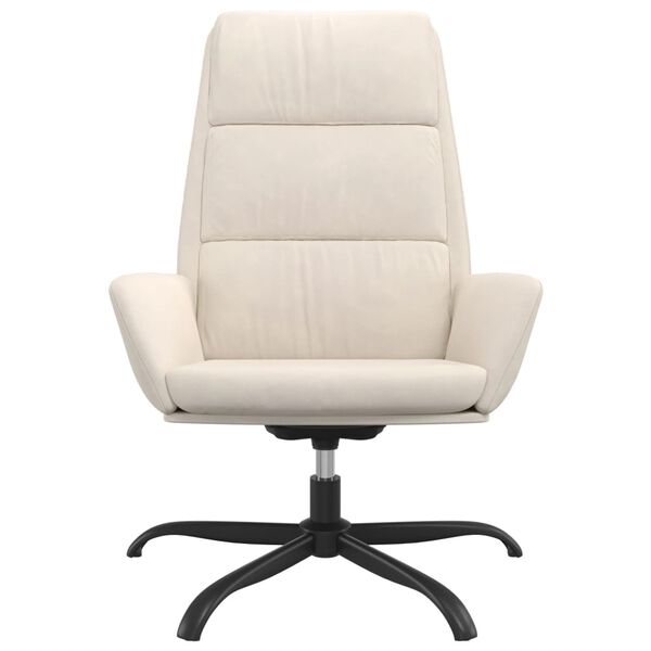 vidaXL Relaxačn&iacute; křeslo kr&eacute;mově samet