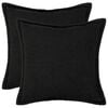 vidaXL Povlak na pol&scaron;t&aacute;ř 2 ks HOUTEN Čern&aacute; 80 x 80 cm Boucl&eacute;