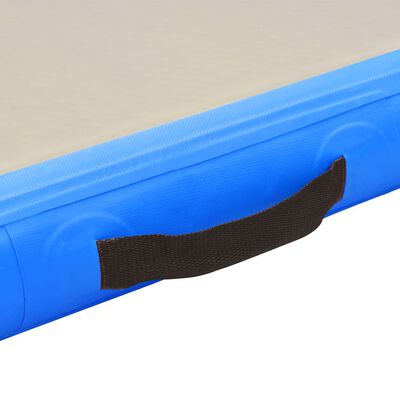 vidaXL Nafukovací cvičební podložka s pumpou 600x100x10 cm PVC modrá