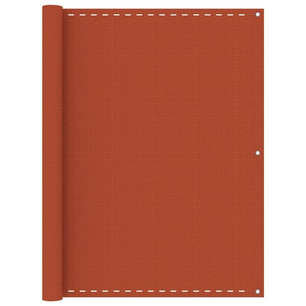 vidaXL Balkonov&aacute; z&aacute;stěna oranžov&aacute; 120 x 400 cm HDPE