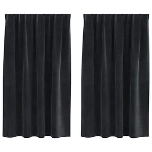 vidaXL Zatemňovac&iacute; z&aacute;věsy 2 pcs Čern&aacute; 140 x 140 cm samet