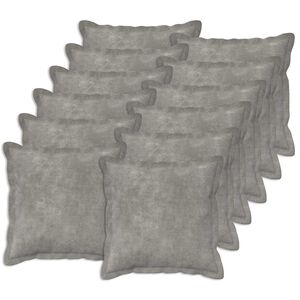 vidaXL Pol&scaron;t&aacute;ř HOUTEN 12 ks Světle &scaron;ed&aacute; Mikrovl&aacute;knov&aacute; fleece