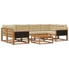 vidaXL Venkovn&iacute; pohovkov&aacute; souprava 7 pcs Přirozen&aacute; a B&eacute;žov&aacute;
