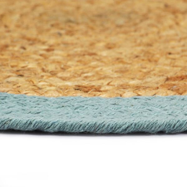 vidaXL Prost&iacute;r&aacute;n&iacute; 6 ks př&iacute;rodn&iacute; a zelen&eacute; 38 cm juta a bavlna