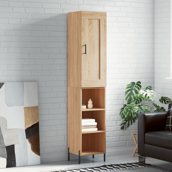 vidaXL Skř&iacute;ň highboard dub sonoma 34,5 x 34 x 180 cm kompozitn&iacute; dřevo