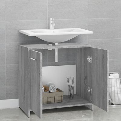 vidaXL Koupelnová skříňka šedá sonoma 60 x 33 x 60 cm kompozitní dřevo