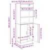 vidaXL Vysok&yacute; bufet Čern&yacute; dub 69,5 x 32,5 x 180 cm kompozitn&iacute; dřevo