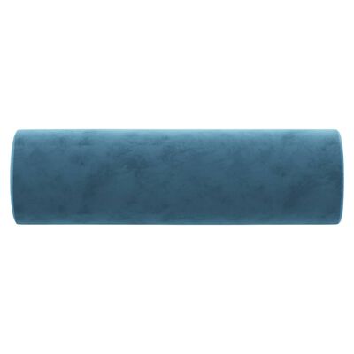 vidaXL Dekorační polštáře 2 ks modré Ø 15 x 50 cm samet