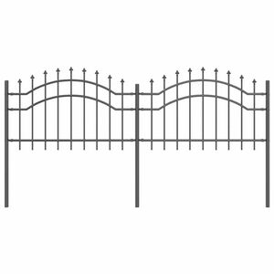 vidaXL Zahradn&iacute; plot WOERDEN 240 x 115 cm Pr&aacute;&scaron;kově lakovan&aacute; ocel &Scaron;ed&aacute;
