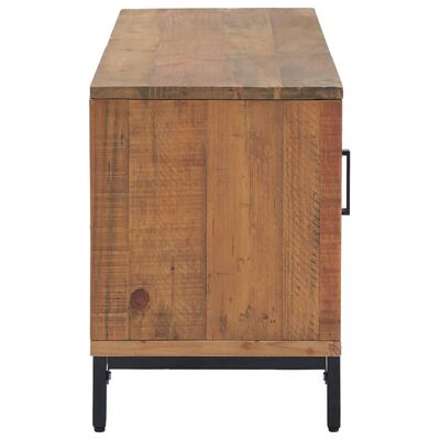 vidaXL TV stolek hnědý 110 x 35 x 48 cm masivní borové dřevo