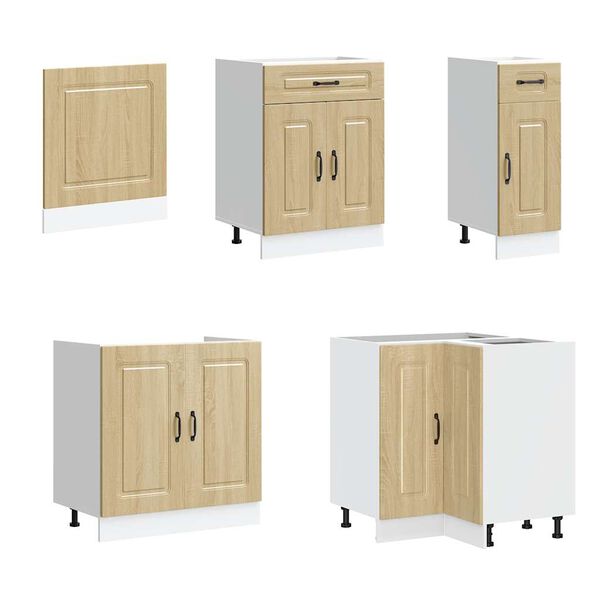 vidaXL 11d&iacute;ln&aacute; sada kuchyňsk&yacute;ch skř&iacute;něk "Kalmar" dub sonoma kompozit