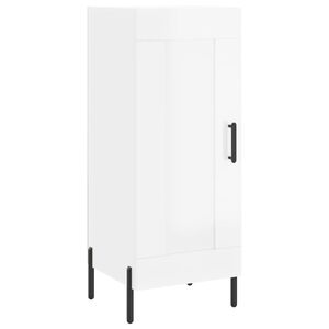 vidaXL Př&iacute;born&iacute;k b&iacute;l&yacute; s vysok&yacute;m leskem 34,5x34x90 cm kompozitn&iacute; dřevo