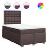 vidaXL Box spring postel s matrac&iacute; tmavě hněd&aacute; 120x190 cm textil