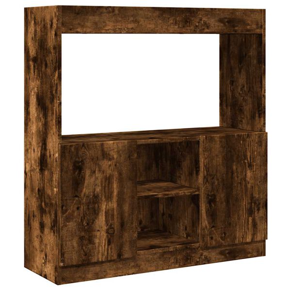 vidaXL Skř&iacute;ň highboard kouřov&yacute; dub 92 x 33 x 100 cm kompozitn&iacute; dřevo