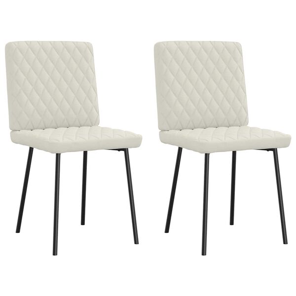 vidaXL jídelní židle 2 ks krémové samet