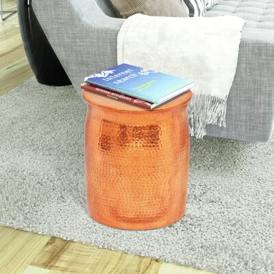 vidaXL Tepaná hliníková stolička / odkládací stolek barva mědi/mosazi