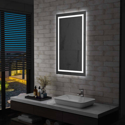 vidaXL Koupelnové zrcadlo s LED světly a dotykovým senzorem 60x100 cm