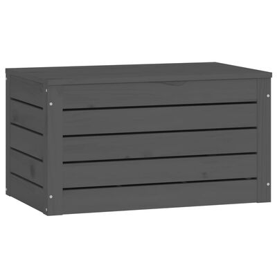 vidaXL Úložný box šedý 59,5 x 36,5 x 33 cm masivní borové dřevo