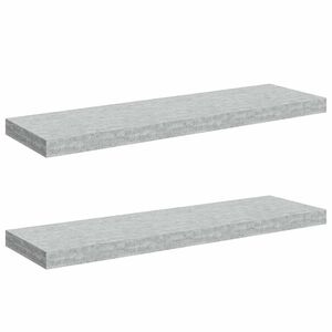 vidaXL Plovouc&iacute; n&aacute;stěnn&eacute; police 2 ks betonově &scaron;ed&eacute; 80x23,5x3,8 cm MDF