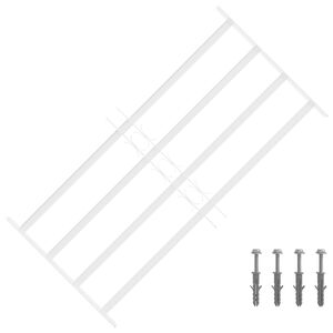 vidaXL Zabezpečovac&iacute; mř&iacute;ž pro okna se 4 př&iacute;čn&yacute;mi li&scaron;tami 63-114 cm