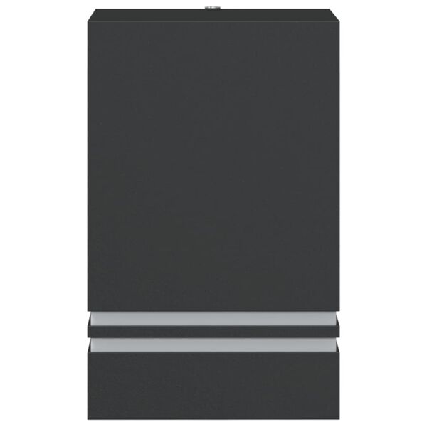 vidaXL Venkovn&iacute; n&aacute;stěnn&aacute; sv&iacute;tidla 2 ks čern&aacute; nerezov&aacute; ocel